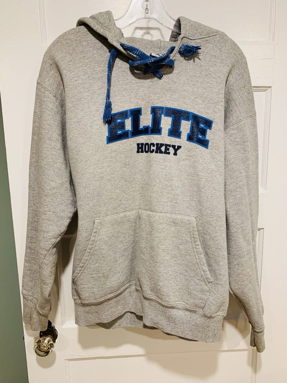 Eagle USA Heavyweight Hoodie Men's Medium Gray Lace Up Elite Hockey